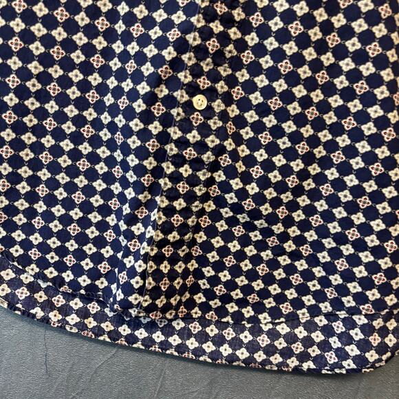 Chaps Ralph Lauren Shirt Geometric Button-Down Casual Medium Office Work Golf - Picture 5 of 10